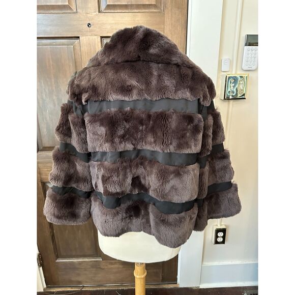 Diane Von Furstenberg Rex Rabbit Jacket Size S - Picture 6 of 11